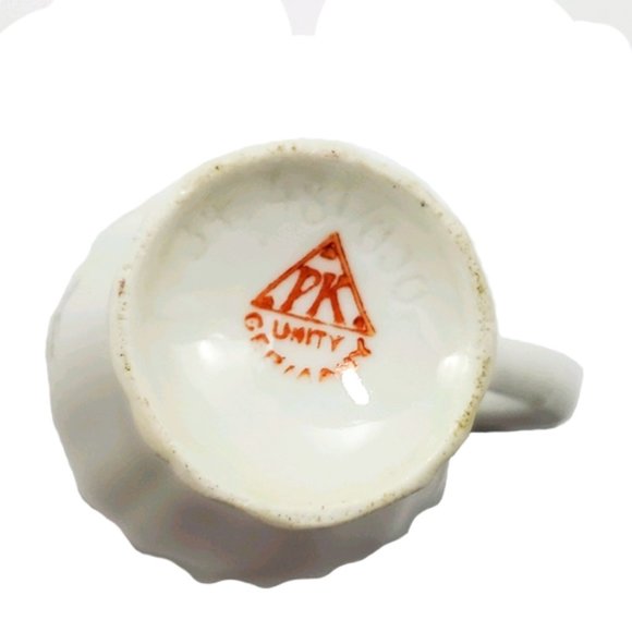 PK Unity Germany Creamer Luster Blue Floral Bird - Picture 5 of 5